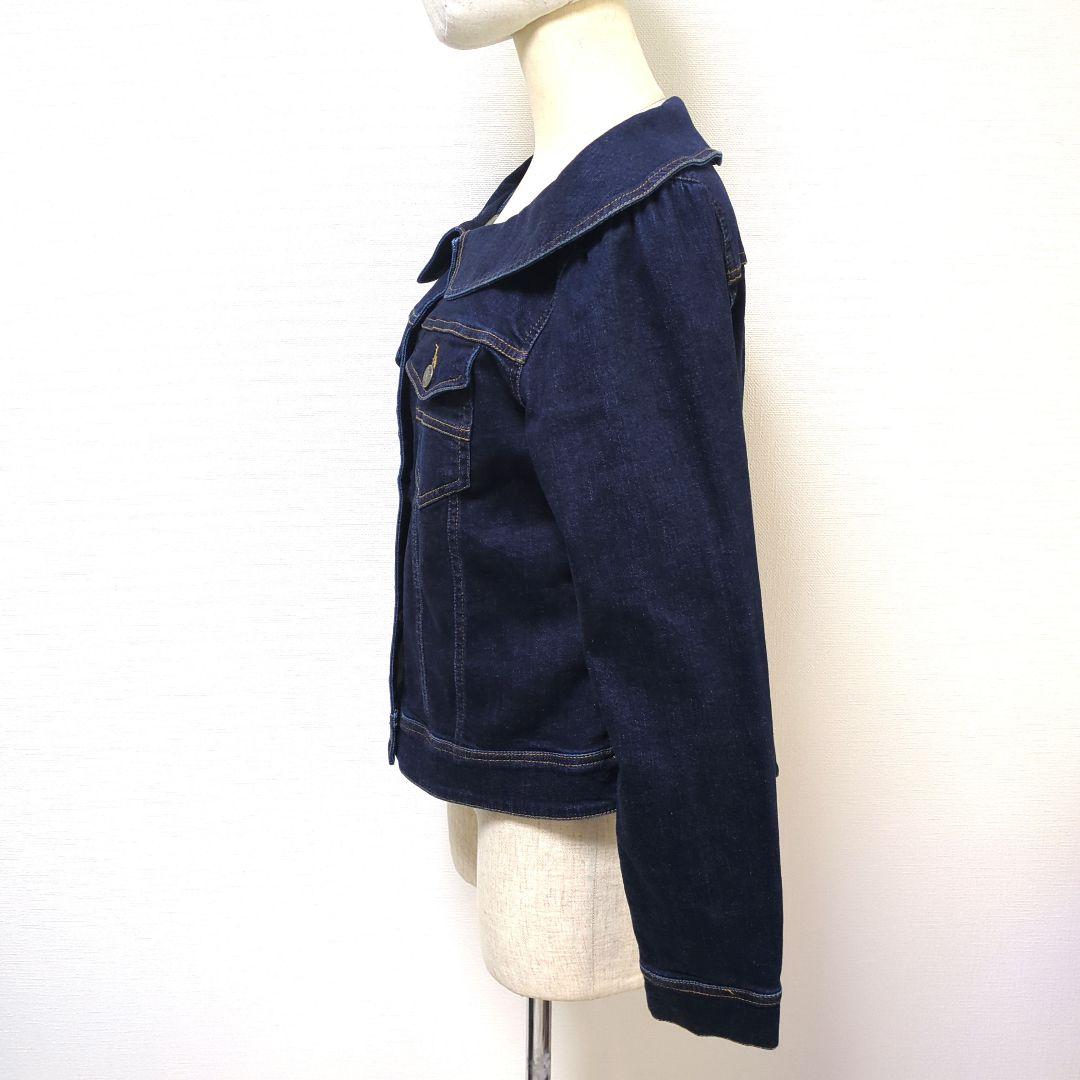 【極美品】ピンクハウス バック 薔薇刺繍 ストレッチ デニム ジャケット