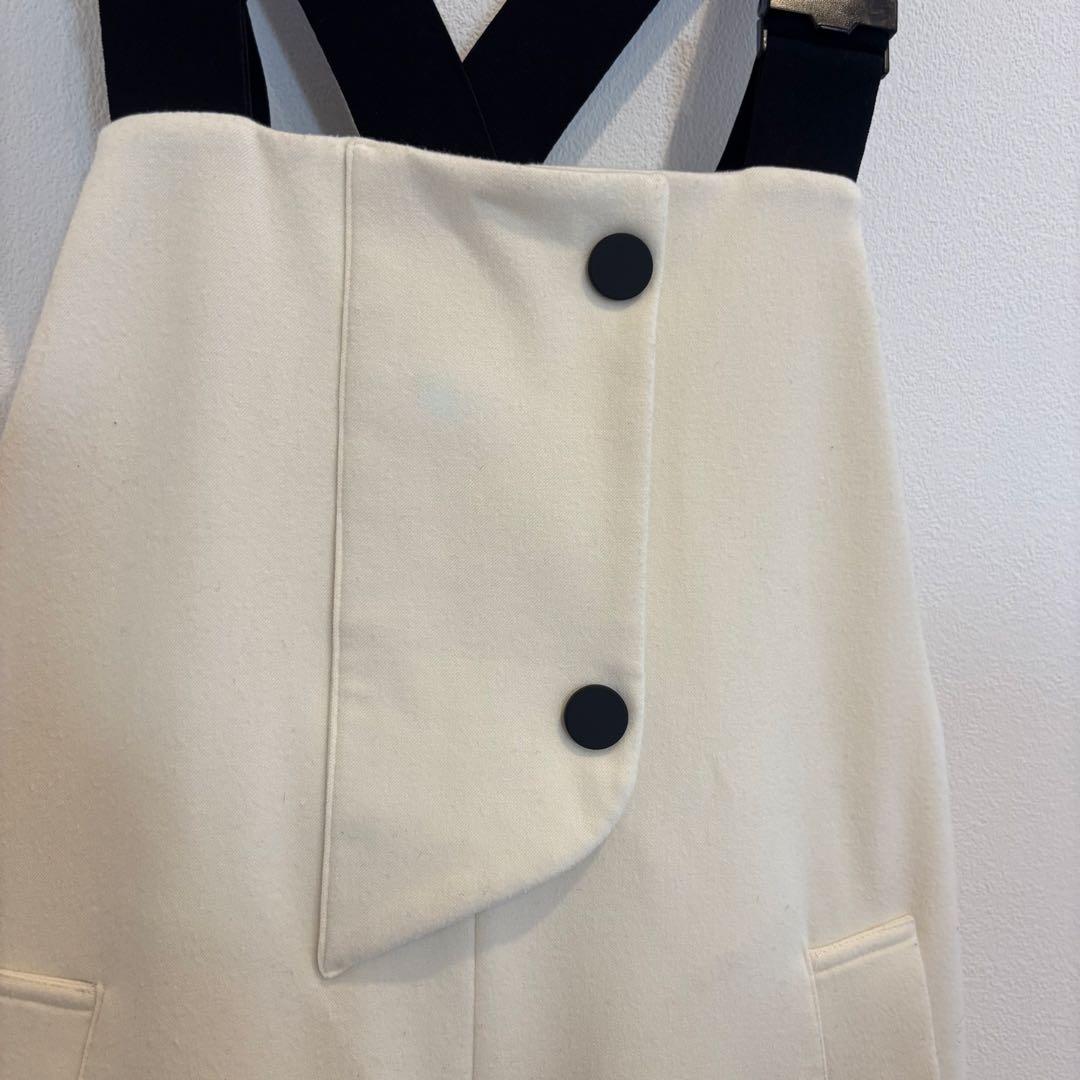nagonstans アイボリー ジャンパースカートウォームクロス
