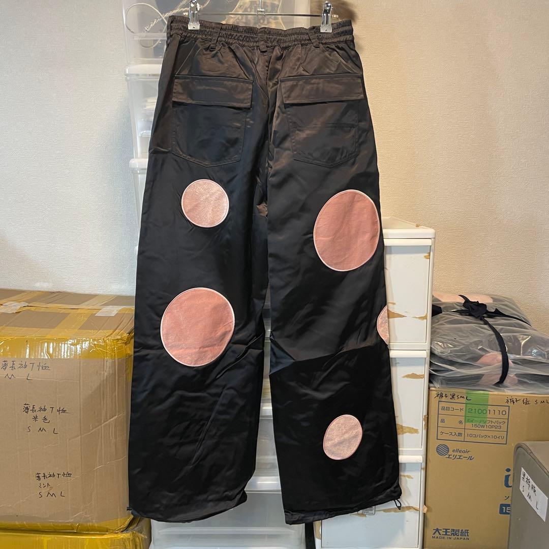 新品未使用 スノボウェア 上下セット L ブラック ドット柄 男女兼用