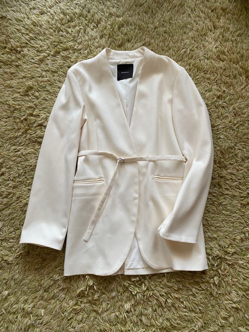 【mepo】【美品】アニュアンス ミドルレングススリットスリーブジャケット