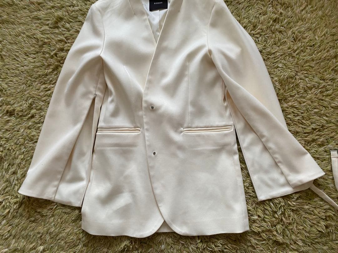 【mepo】【美品】アニュアンス ミドルレングススリットスリーブジャケット