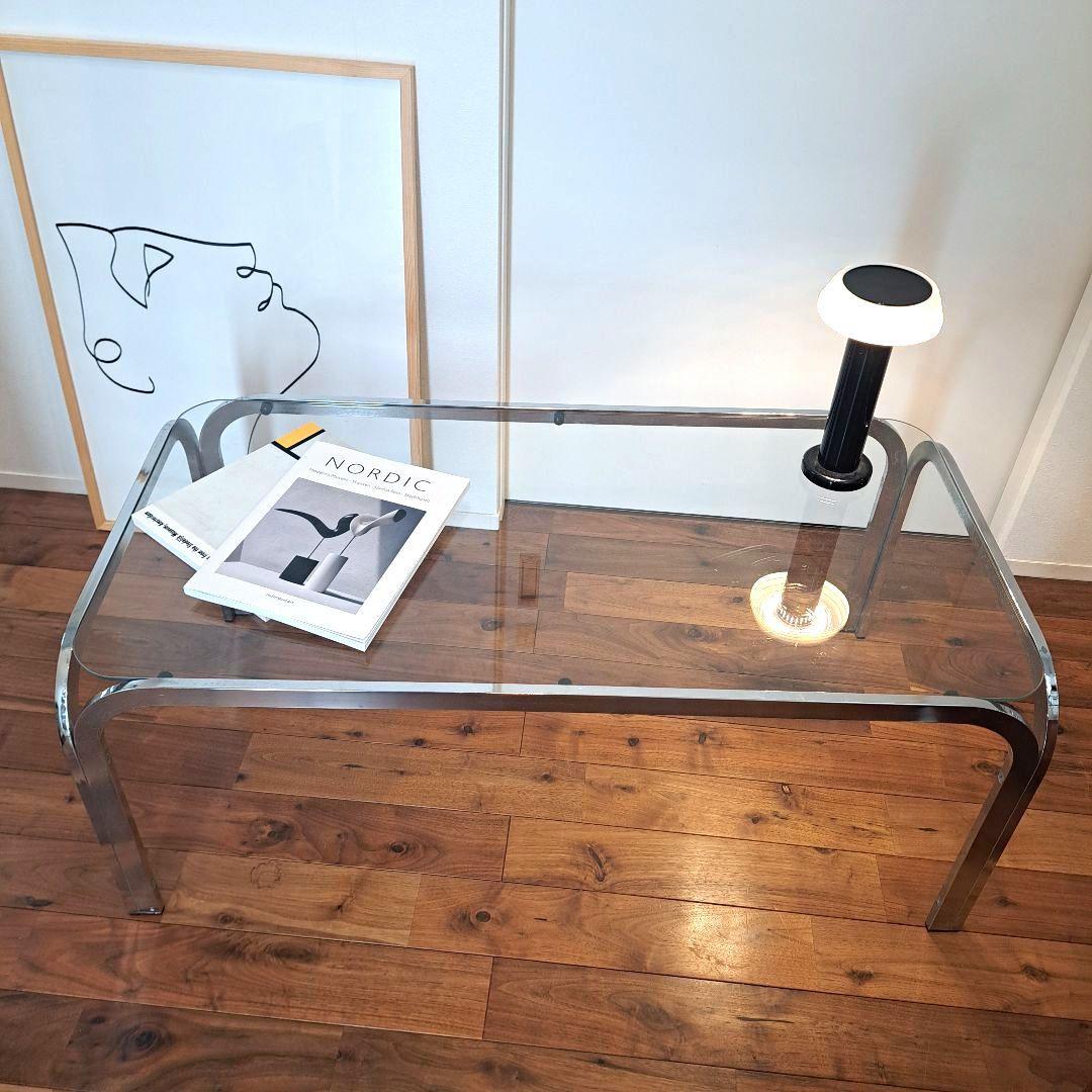 最終値下げ中！　ミッドセンチュリー　レトロ　80‘s ガラス　テーブル　韓国