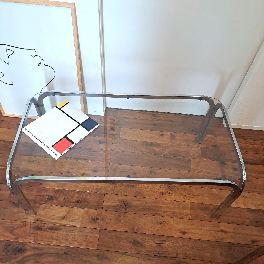 最終値下げ中！　ミッドセンチュリー　レトロ　80‘s ガラス　テーブル　韓国
