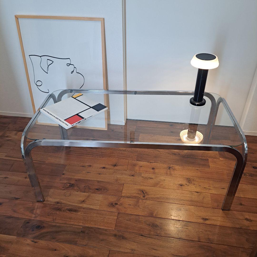最終値下げ中！　ミッドセンチュリー　レトロ　80‘s ガラス　テーブル　韓国
