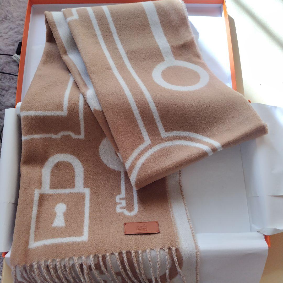 HERMES エルメス 新品マフラーカシミヤマフラー カザック・キーコレクション