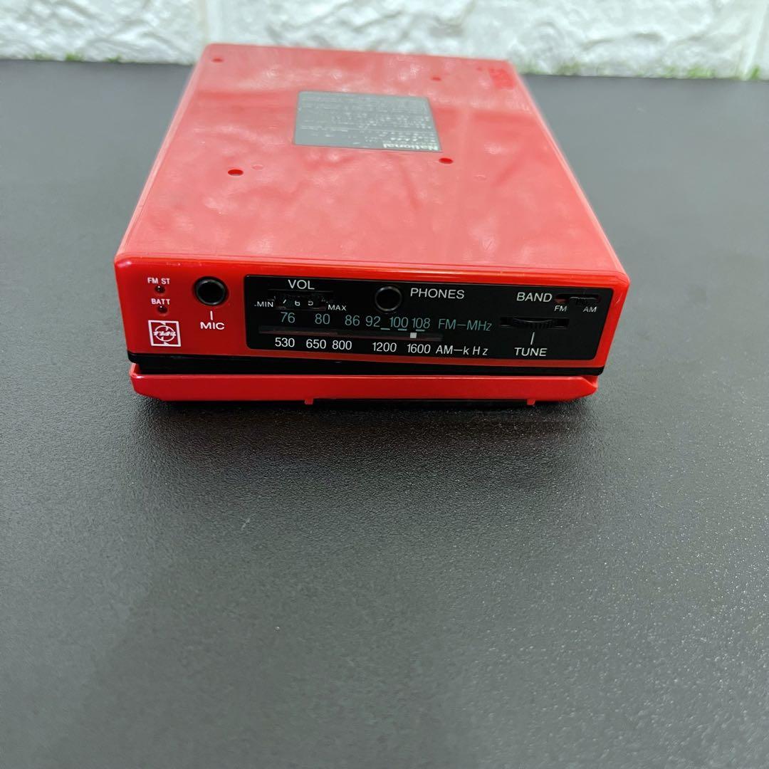 昭和レトロ 入手困難 ナショナル RX-S41 レッド カセットレコーダー 現状