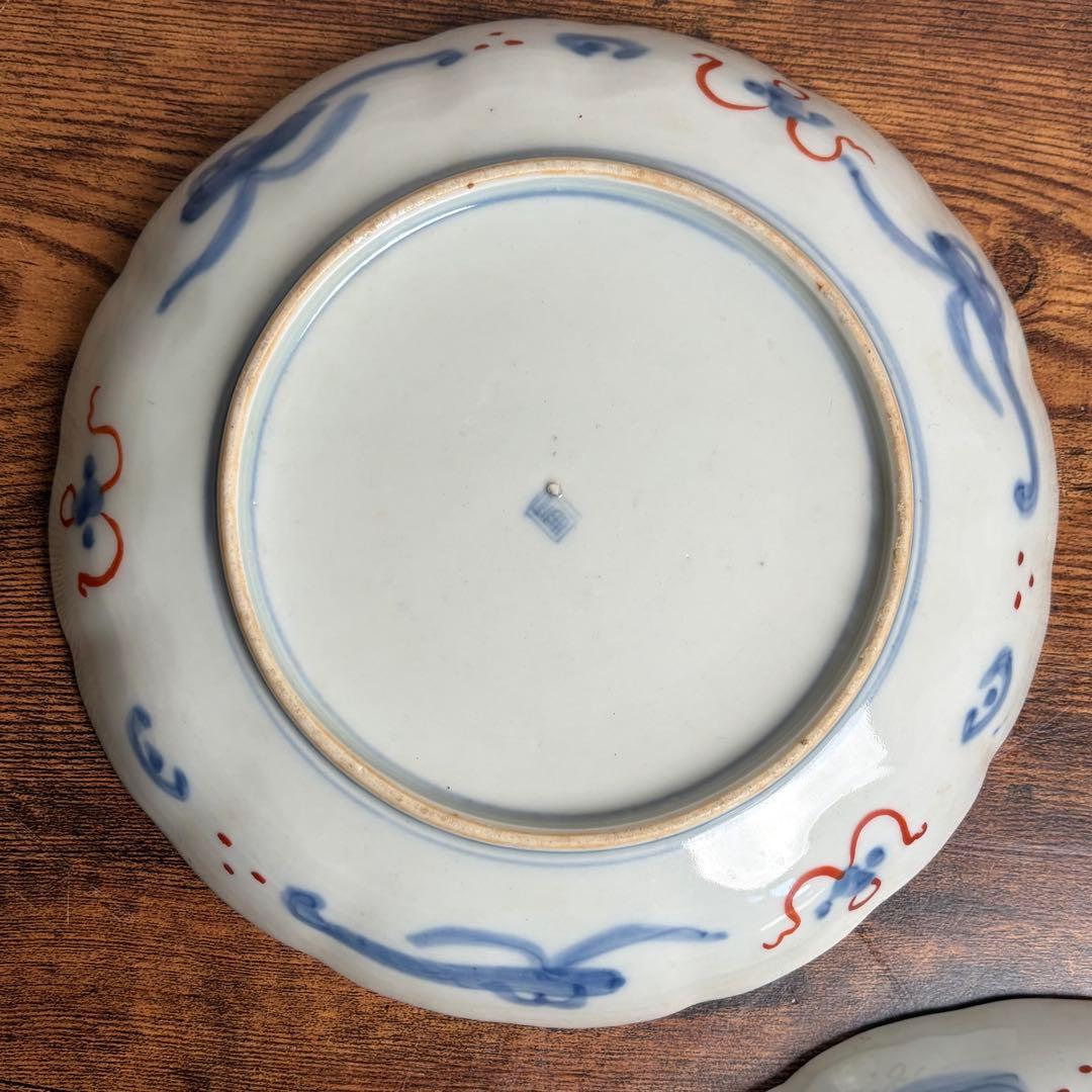 こんページ　古伊万里 金蘭手柘榴図 七寸皿 二客　大皿/お皿/40