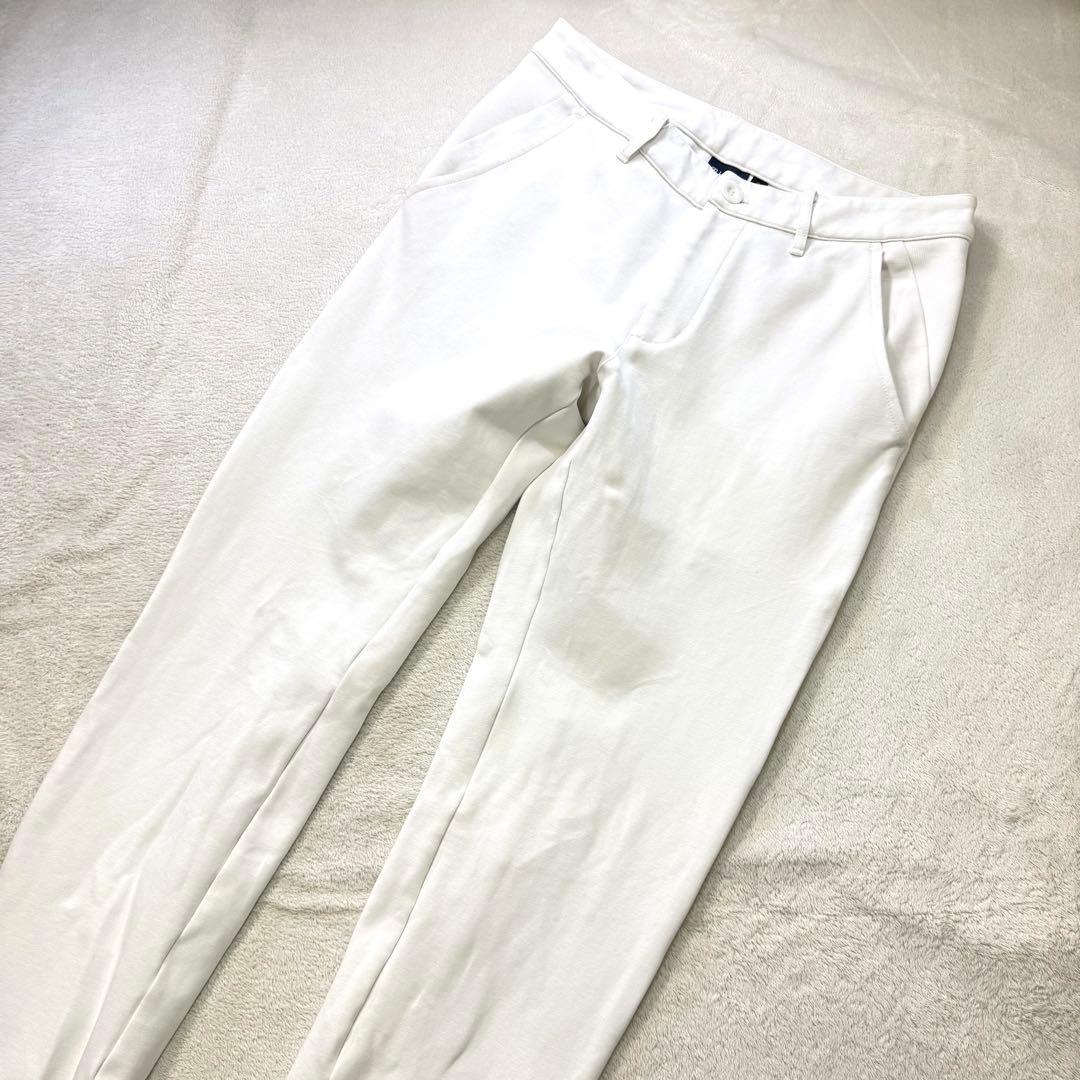 muta MARINE 立体ロゴ ストレッチ ゴルフパンツ S ホワイト