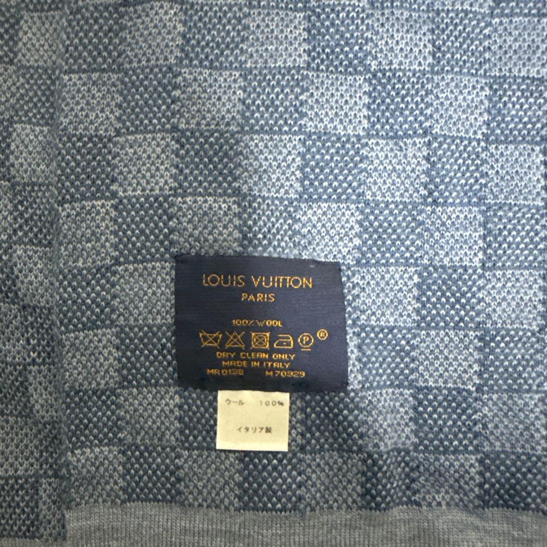 LV グレー チェック柄 マフラー