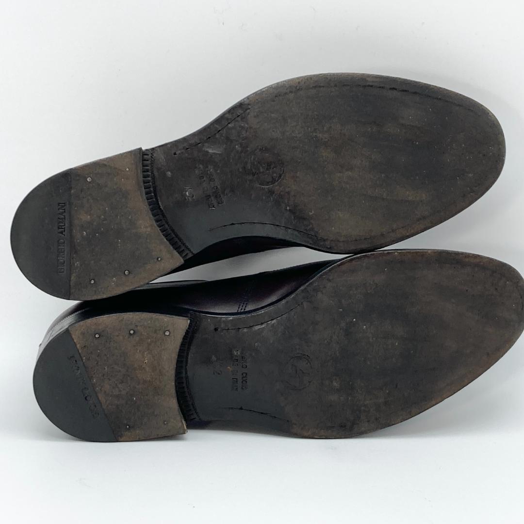 美品 箱付　ジョルジオ アルマーニ　４２　ホールカット　ウィングチップ