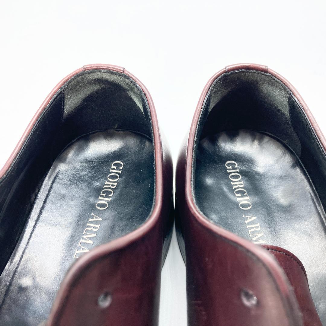 美品 箱付　ジョルジオ アルマーニ　４２　ホールカット　ウィングチップ