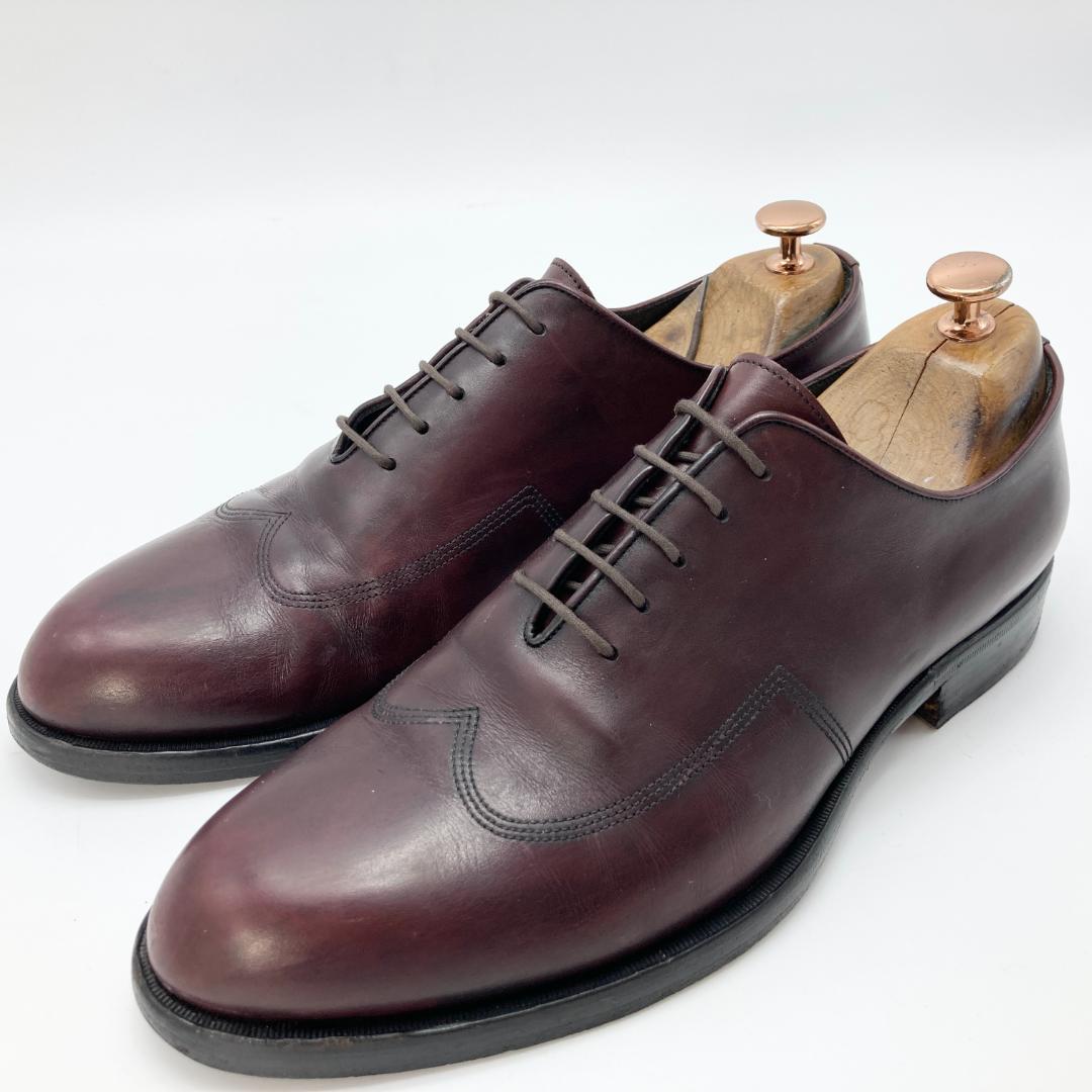 美品 箱付　ジョルジオ アルマーニ　４２　ホールカット　ウィングチップ