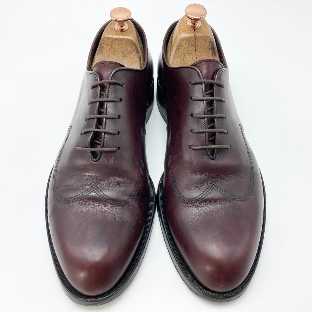 美品 箱付　ジョルジオ アルマーニ　４２　ホールカット　ウィングチップ