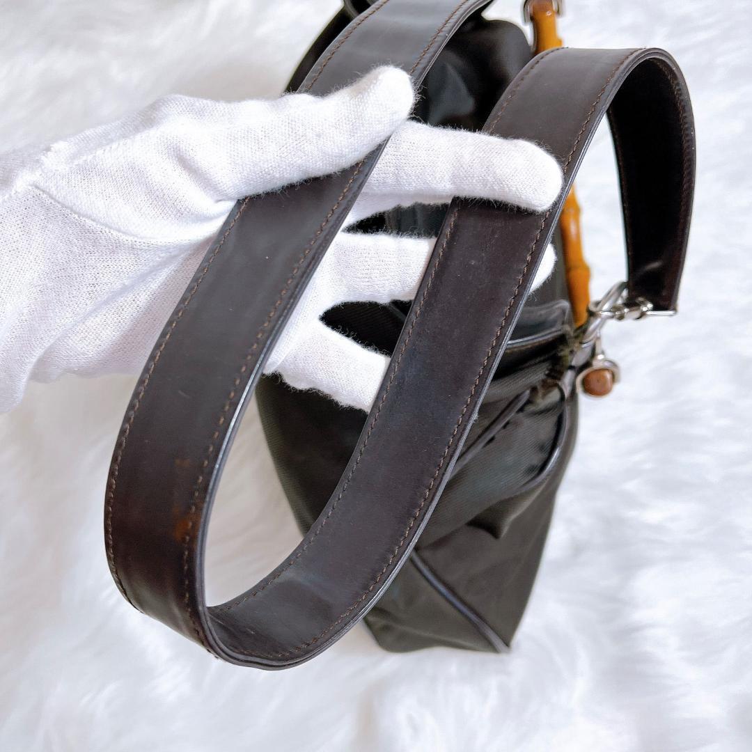 グッチ 　オールドグッチ　ハンドバッグ バンブー ショルダー ブラウン 2way