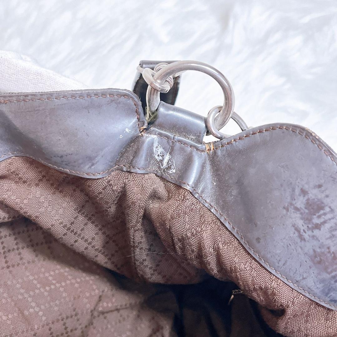 グッチ 　オールドグッチ　ハンドバッグ バンブー ショルダー ブラウン 2way