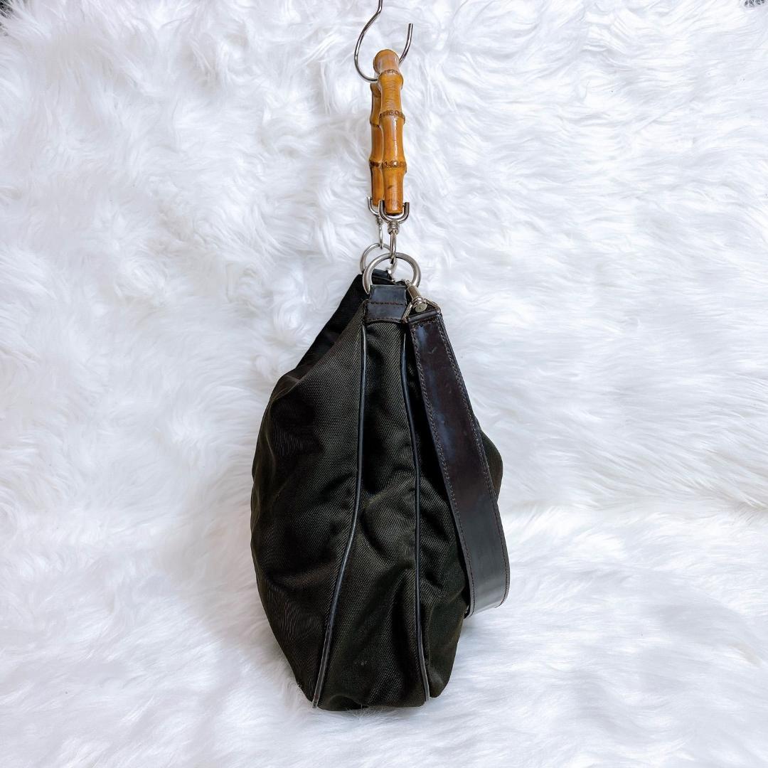 グッチ 　オールドグッチ　ハンドバッグ バンブー ショルダー ブラウン 2way