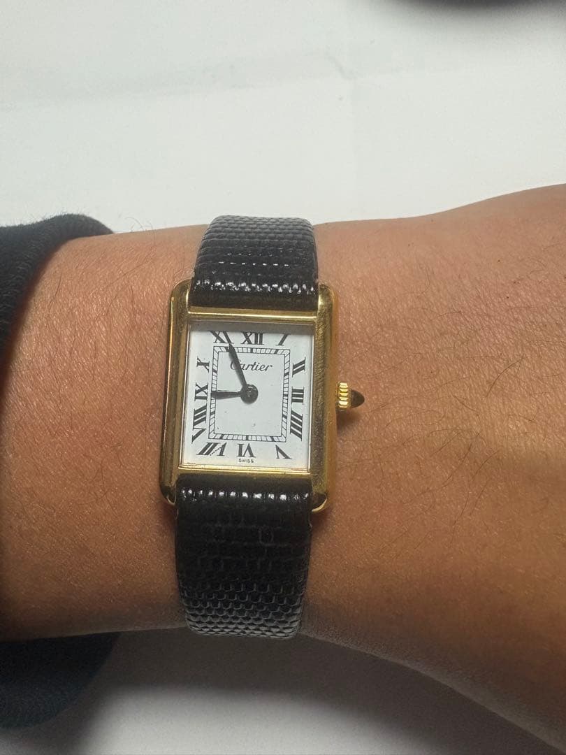 Cartier 手巻き時計 金メッキ　マストタンク 値下げ交渉可能