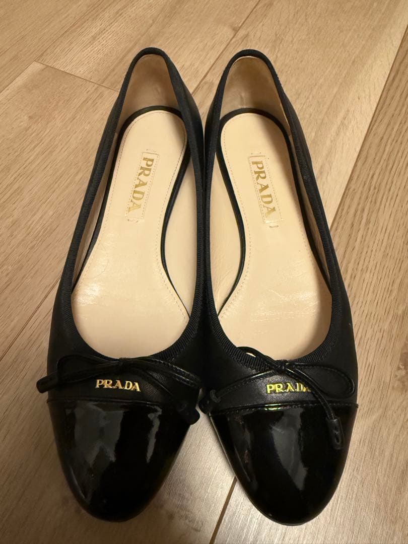 PRADA バレエシューズ ブラック 37.5