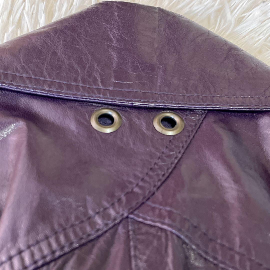 パトリツィアペペ　羊本革　レザージャケット サイズ42 イタリア製　パープル系