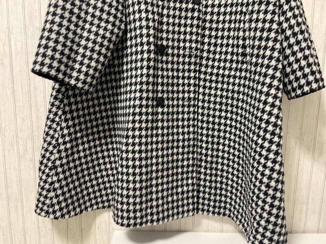 【完売品】Tnewties 口角にほくろがある彼女リバーシブルコート黒Mウール混