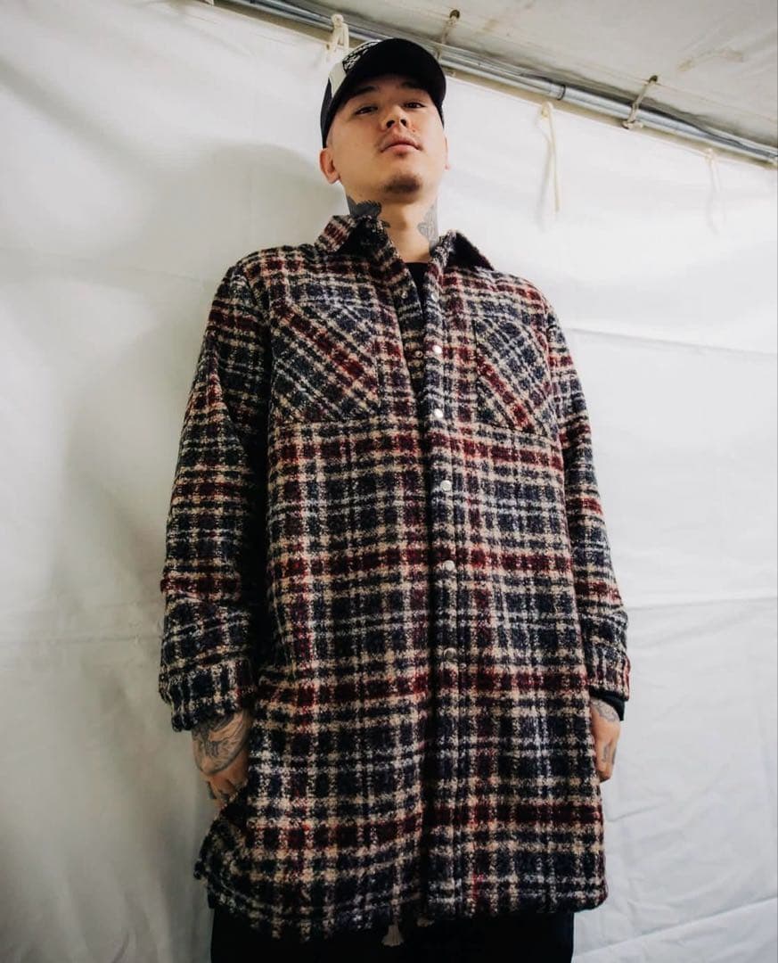 【M】コート　YZERR T-PABLOW着用　lastnest チェックコート