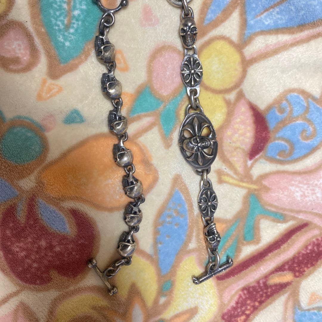 2 スカル ドクロ ブレスレット