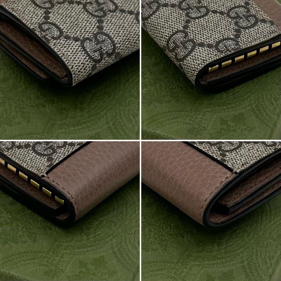 【美品】GUCCI GG柄 GGマーモント コーティング6連 キーケース