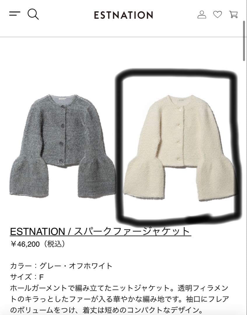 [ヨコピョン]美品✨ESTNATION スパークファージャケット