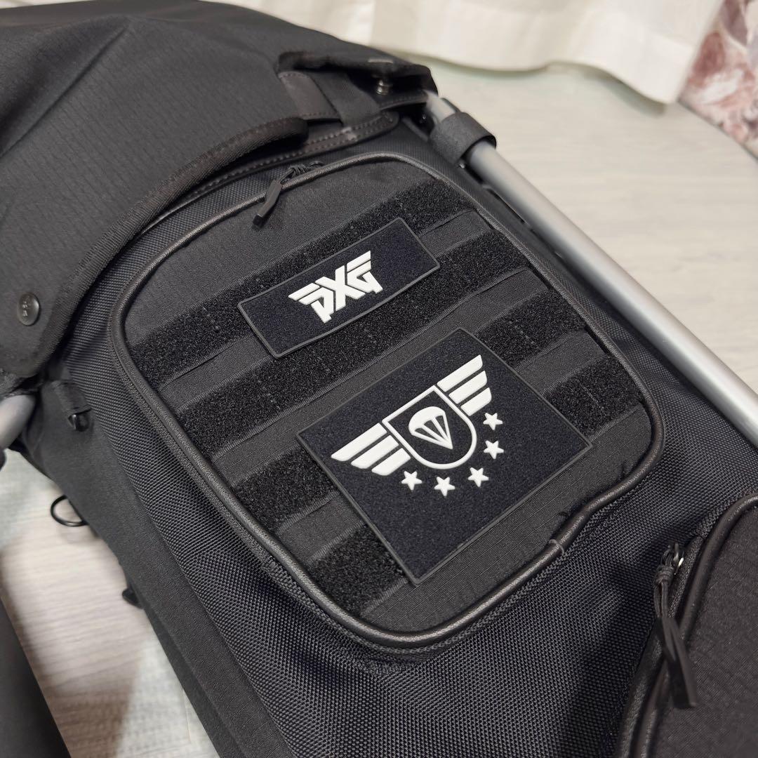 【最新モデル】PXG キャディバッグ 8\"アルミ軽量スタンドバッグ 黒
