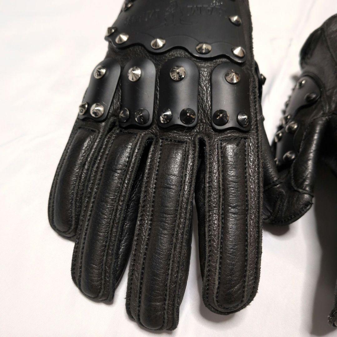 KADOYA ハンマーグローブ ブラック 本革 バイカー 定番モデル Mサイズ