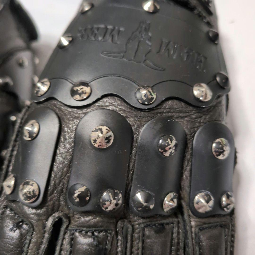 KADOYA ハンマーグローブ ブラック 本革 バイカー 定番モデル Mサイズ