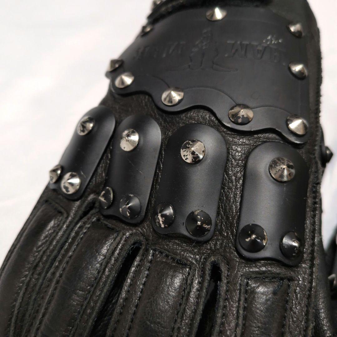 KADOYA ハンマーグローブ ブラック 本革 バイカー 定番モデル Mサイズ