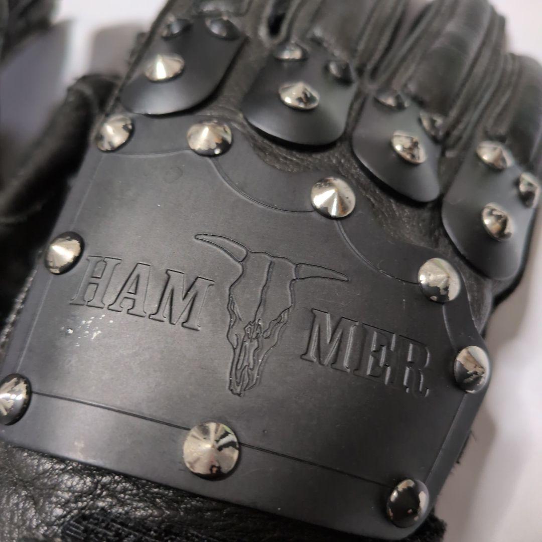 KADOYA ハンマーグローブ ブラック 本革 バイカー 定番モデル Mサイズ