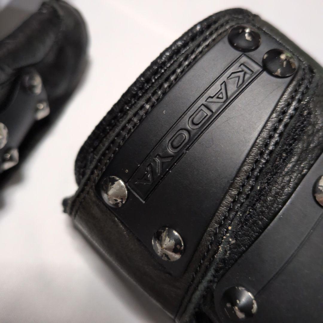 KADOYA ハンマーグローブ ブラック 本革 バイカー 定番モデル Mサイズ