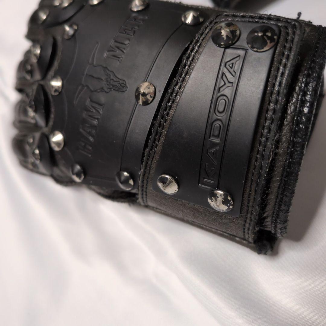 KADOYA ハンマーグローブ ブラック 本革 バイカー 定番モデル Mサイズ