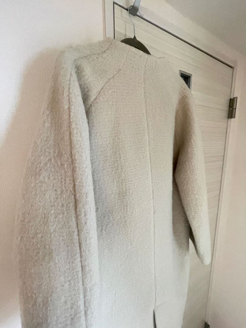 【anuke】 Collarless Shaggy Coat【りな】