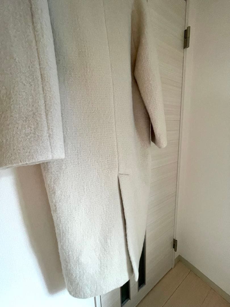 【anuke】 Collarless Shaggy Coat【りな】