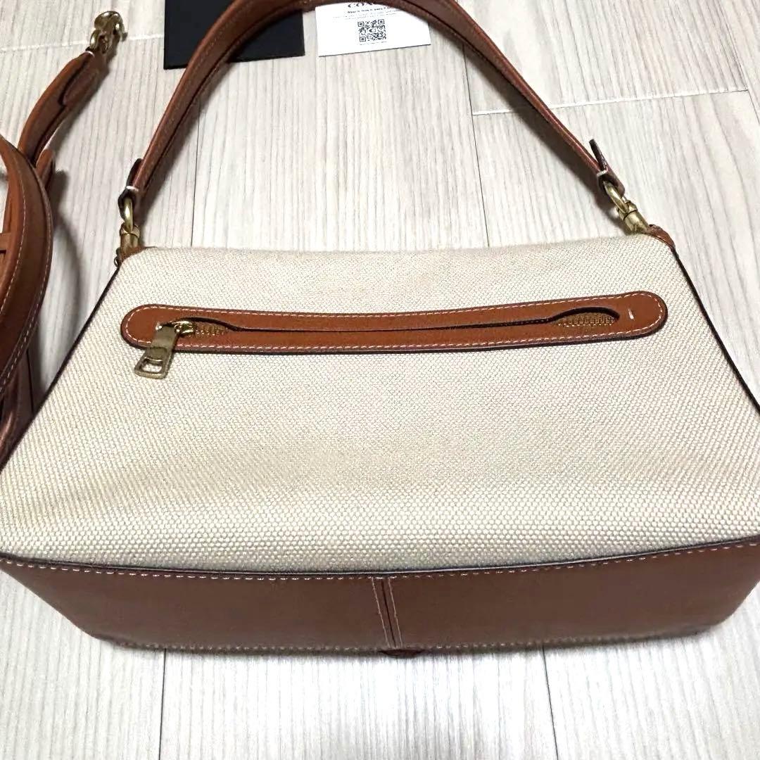 coach ソフト　タビー　ショルダー　キャンバス　ハンドバッグ　2way