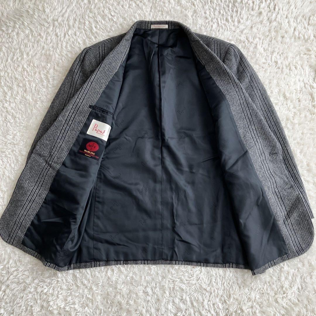 大きいサイズ！高級！パパス　Papas MARLING スーツセットアップ　2B