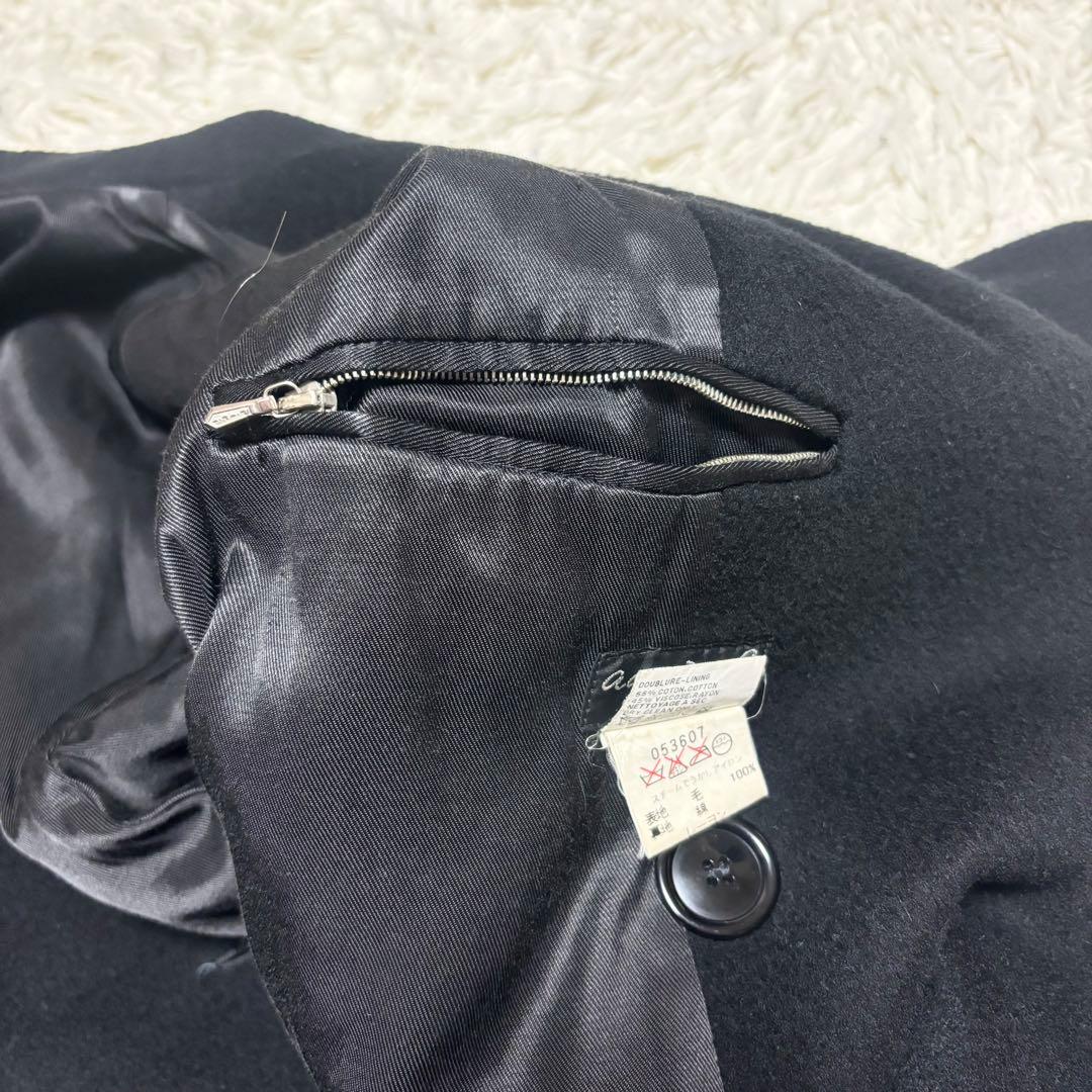 希少　アニエスベー　フランス製　ダブルブレストPコート　カシミヤ混　90s 1