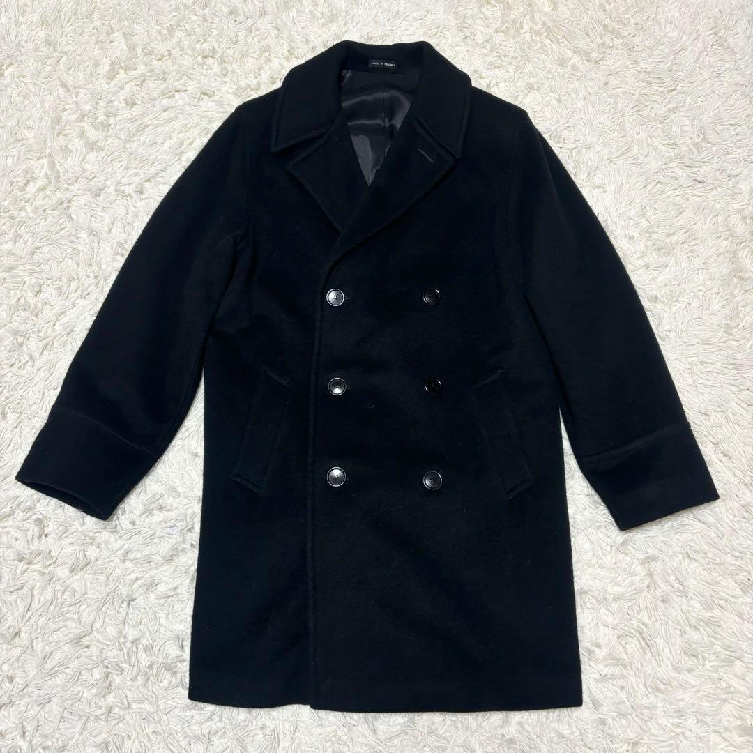 希少　アニエスベー　フランス製　ダブルブレストPコート　カシミヤ混　90s 1