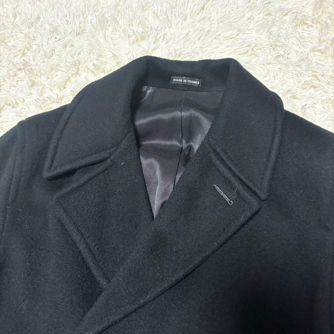 希少　アニエスベー　フランス製　ダブルブレストPコート　カシミヤ混　90s 1