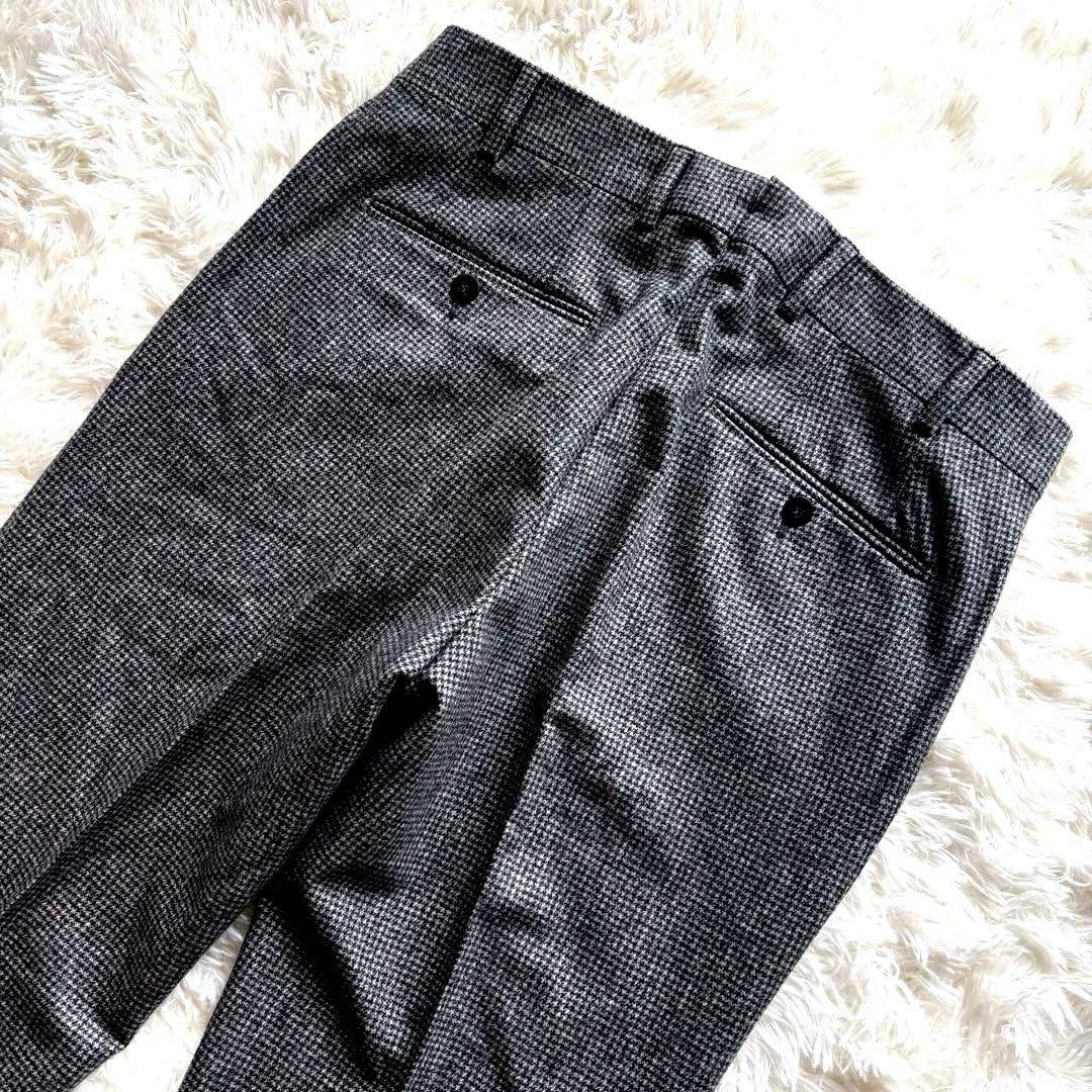 ✨美品✨ ジェルマーノ　スラックス　ハウンドトゥース　ノータック　ウール　46