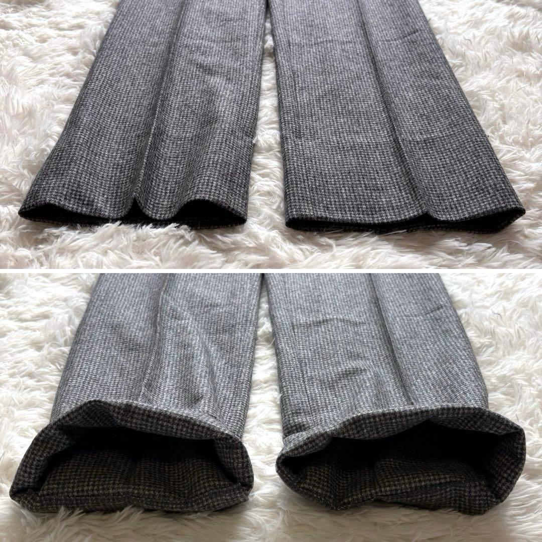 ✨美品✨ ジェルマーノ　スラックス　ハウンドトゥース　ノータック　ウール　46