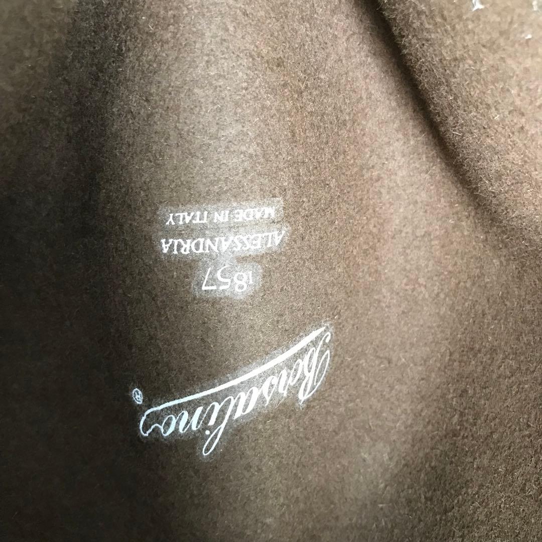 ボルサリーノ　ハット　60　ブラウン　ラビットファー　イタリア製