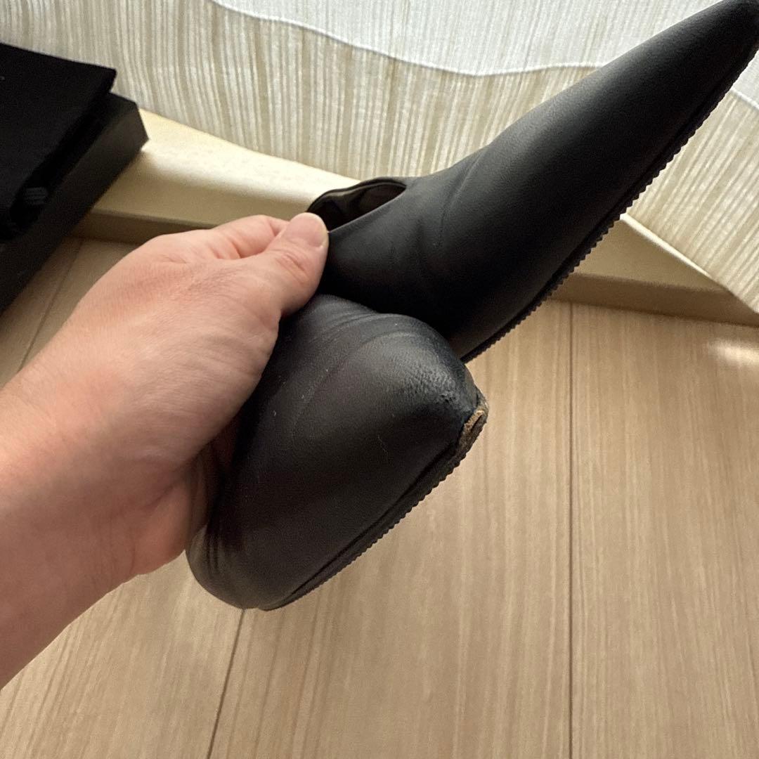 JIL SANDER ブラック ポインテッドトゥ シューズ 38