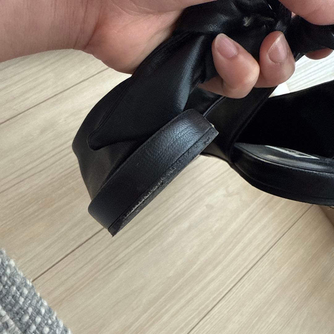 JIL SANDER ブラック ポインテッドトゥ シューズ 38