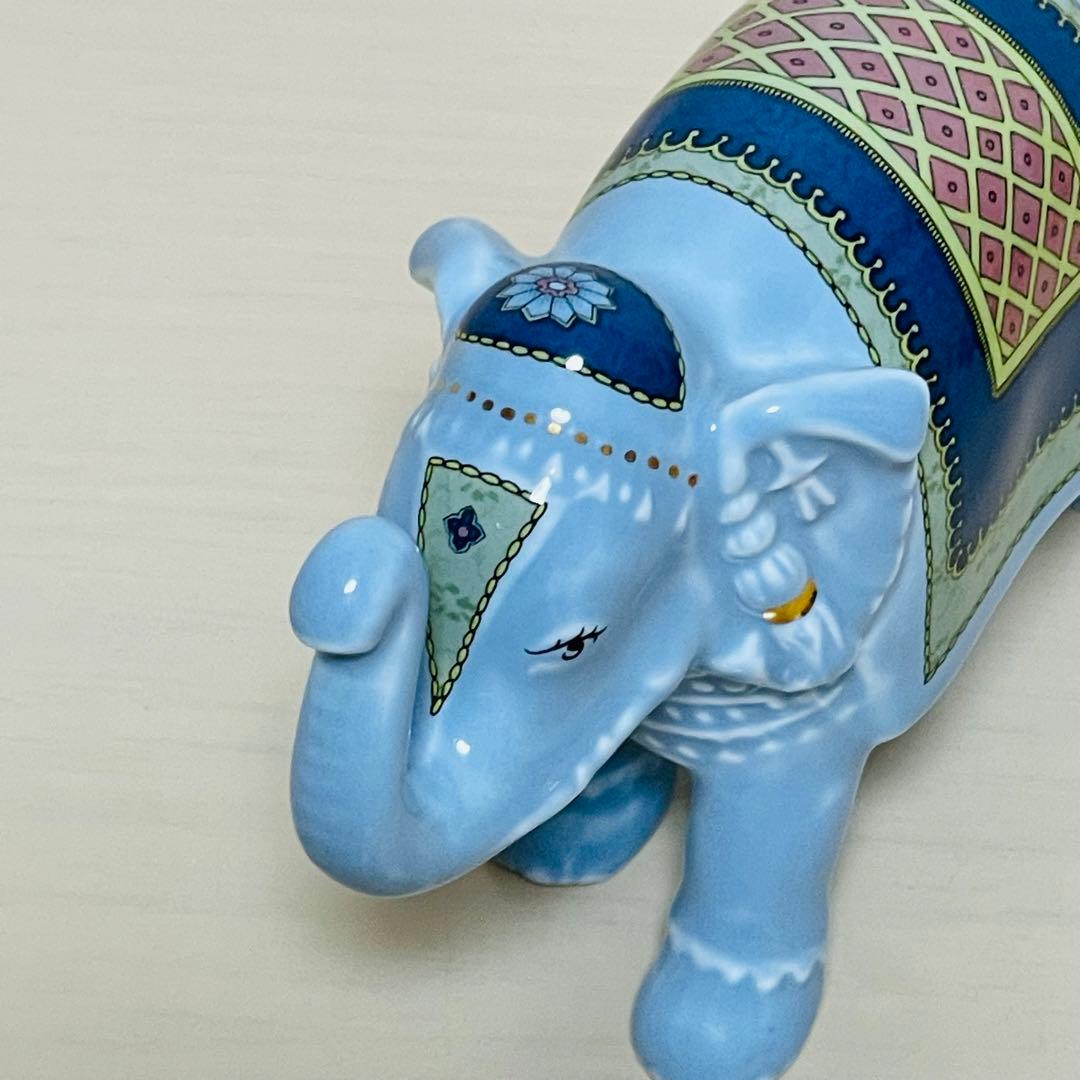 希少レア ウェッジウッド ブルーエレファント フィギュリン 置物