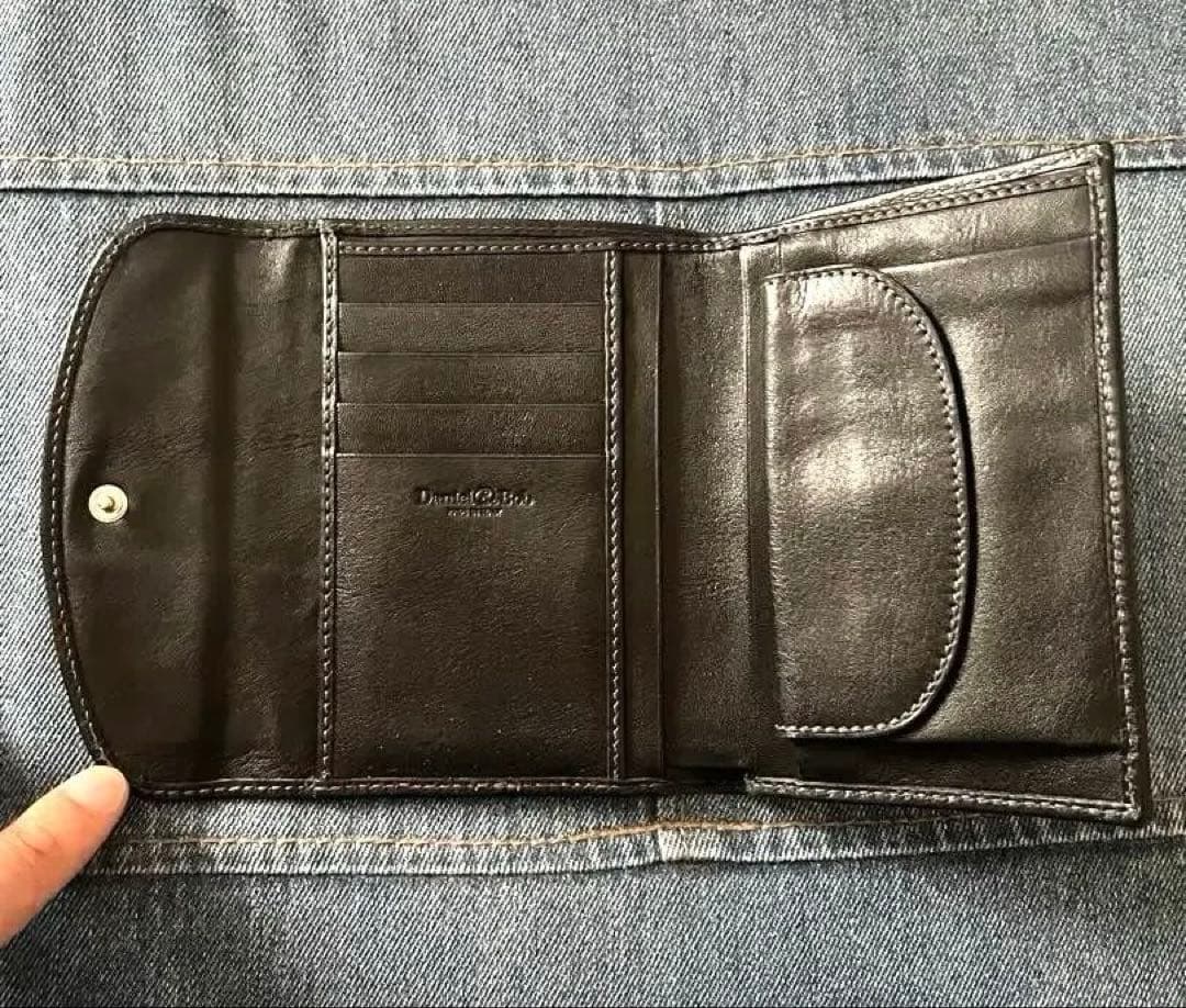 平*君様 美品 Daniel&Bob RODI ブラック 三つ折り財布 定価¥3