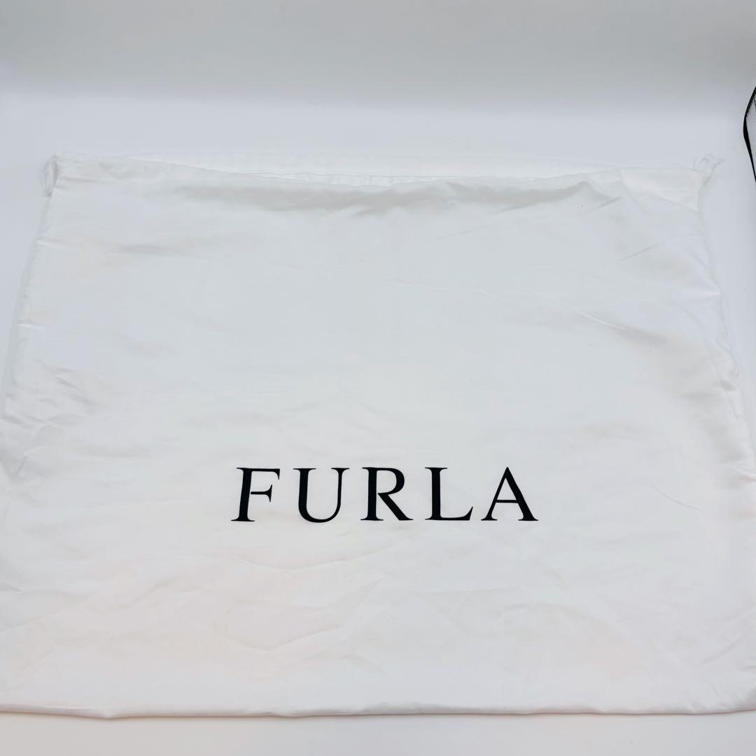 【極美品】フルラ ビジネスバッグ レザー 2way ゴールド金具 A4 ブラック